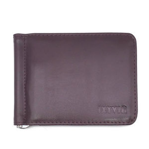 Slim Leather Bifold ID Credit Card Wallet Purple